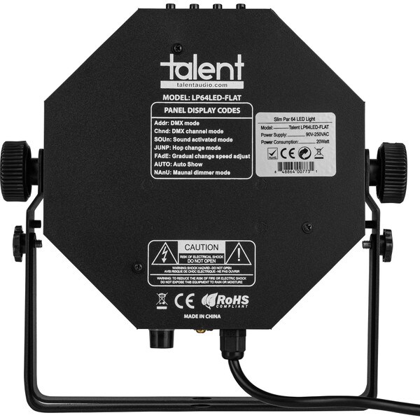 Main product image for Talent LP64LED-FLAT Slim Par 64 LED Light DMX Contro 244-500